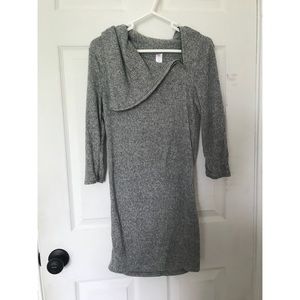 Gray sweater dress